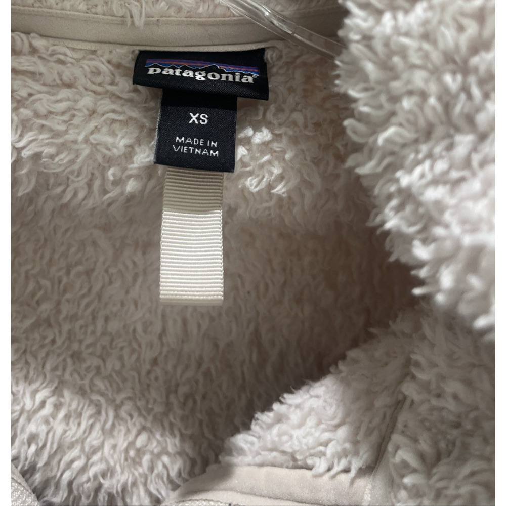 Patagonia Los Gatos Fleece Sweater Beige 1/4 Zip Pullover Women XS Mock Neck - Picture 3 of 10